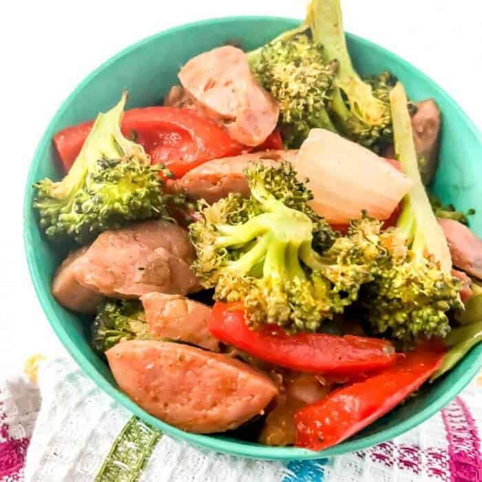 Quick Roasted Chicken Sausage And Veggies Recipe