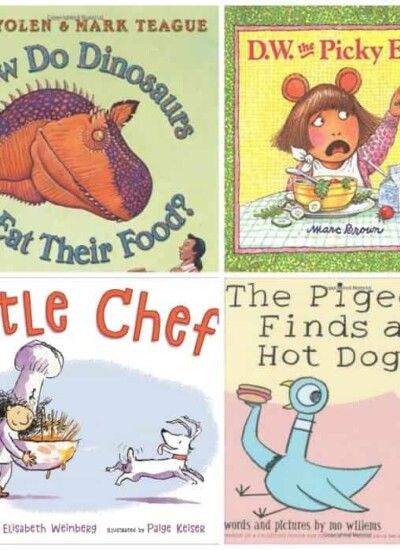 Book covers for four children's books