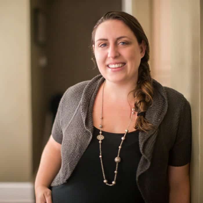 A woman smiling for the camera