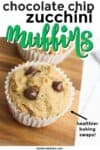 A muffin on a cutting board with text title overlay