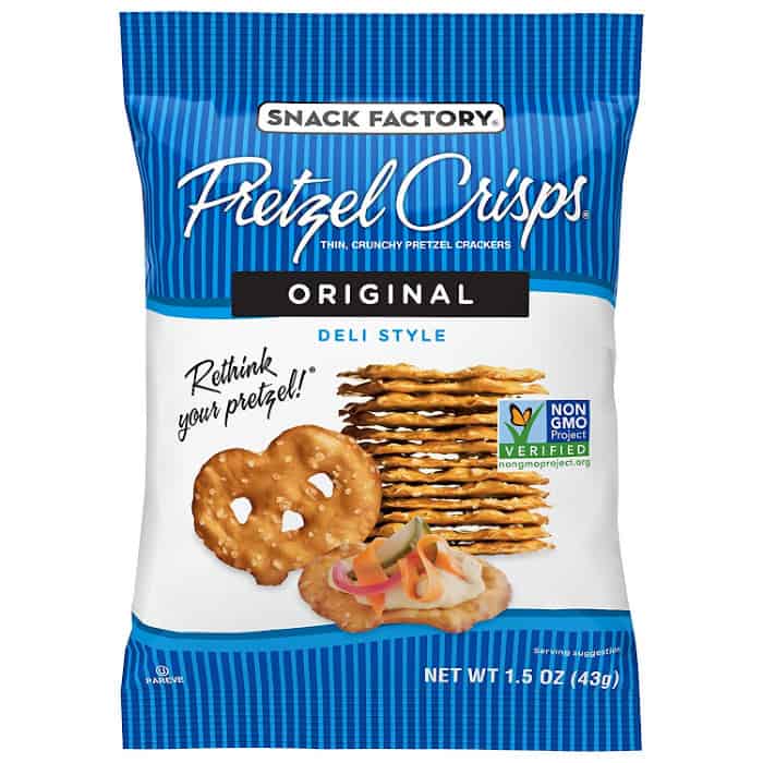  A bag of Snack Factory pretzels
