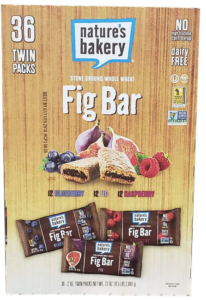 A box of fig snack bars from Nature\'s Bakery