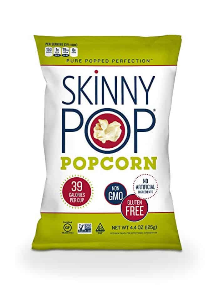 A bag of Skinny Pop popcorn