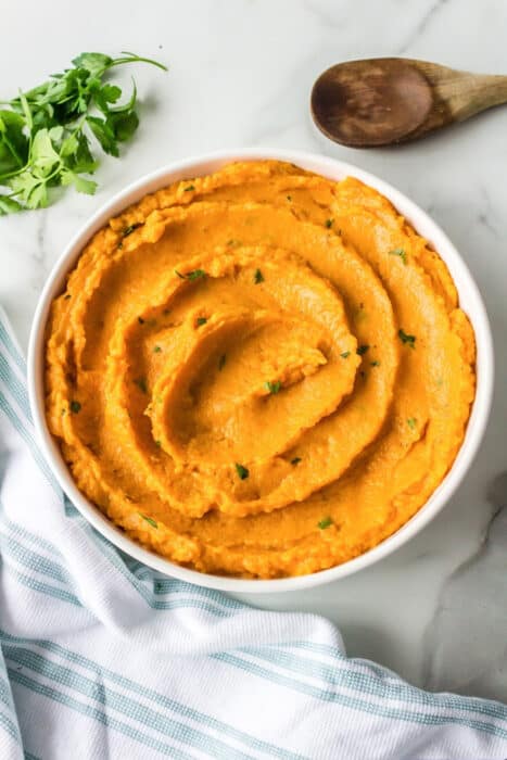 Dreamy Easy Mashed Sweet Potatoes - On My Kids Plate