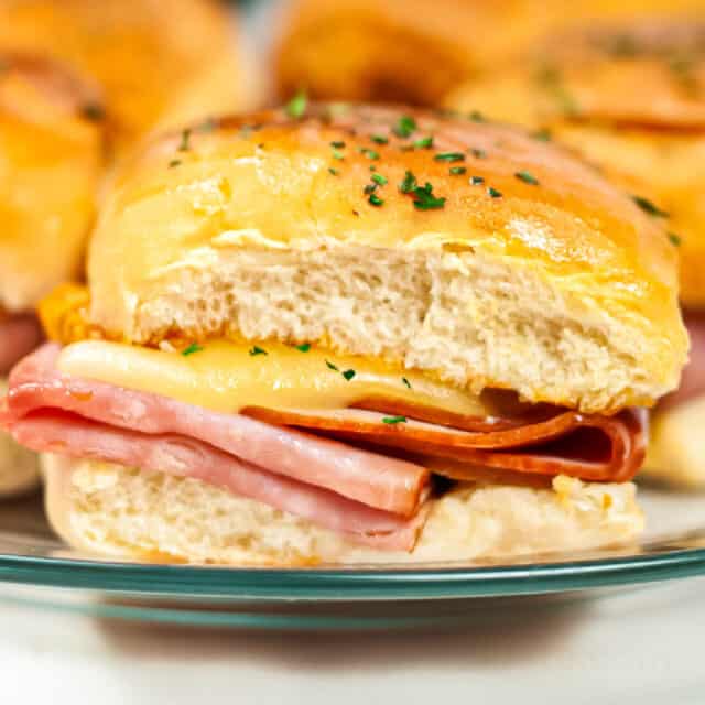 Easy Ham And Cheese Sliders (Oven Or Air Fryer) - On My Kids Plate