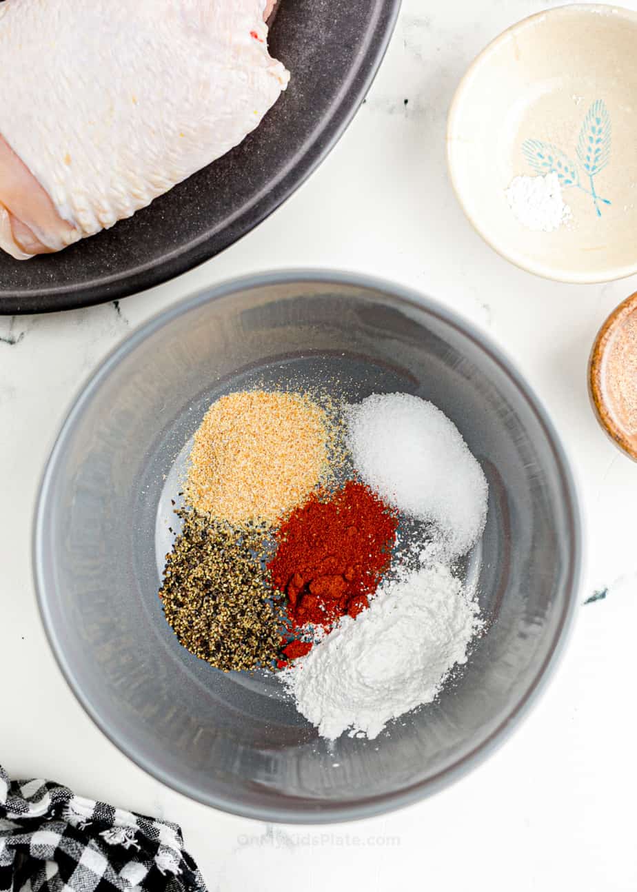 Mixing spices together in a bowl