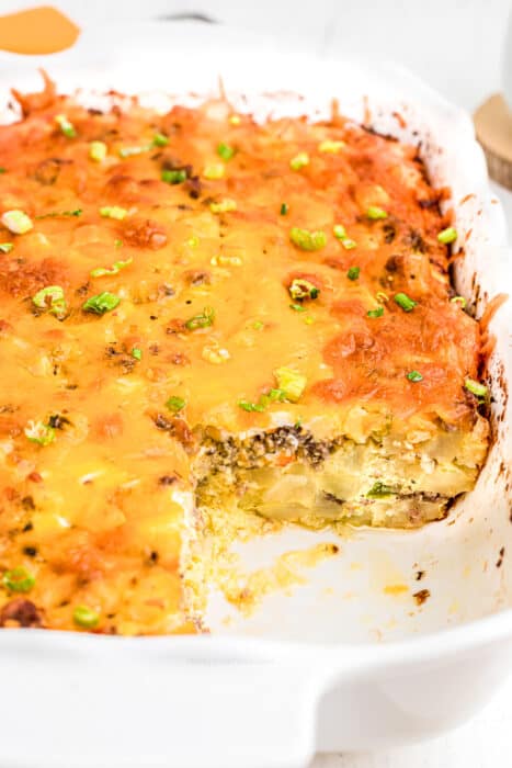 Sausage Potato Breakfast Casserole - On My Kids Plate