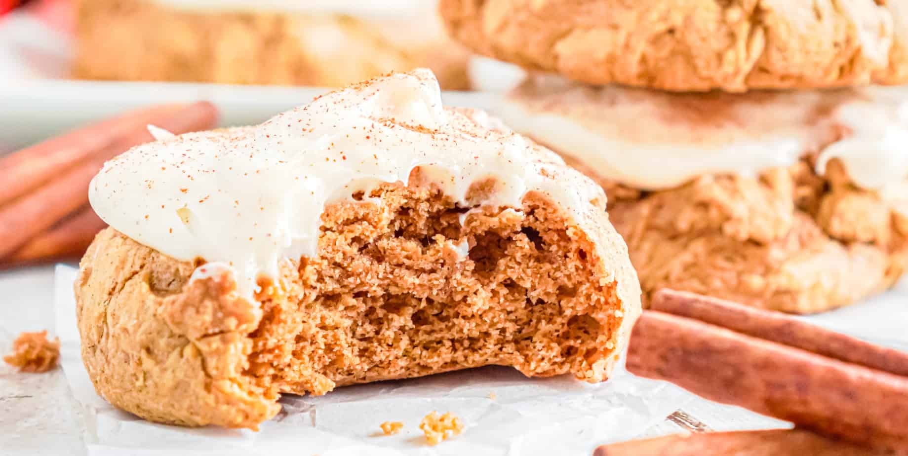 Frosted Pumpkin Cookies (With Cake Mix!)
