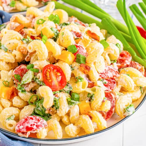 Creamy Bacon Ranch Pasta Salad - On My Kids Plate