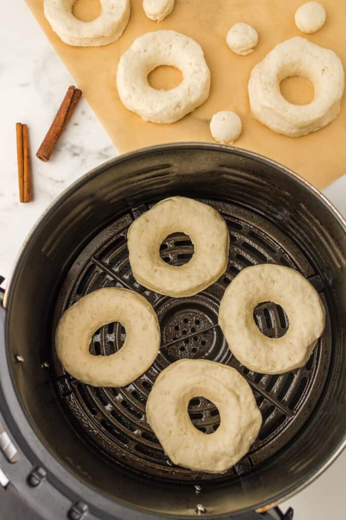 Easy Biscuit Donuts (In The Air Fryer) - On My Kids Plate