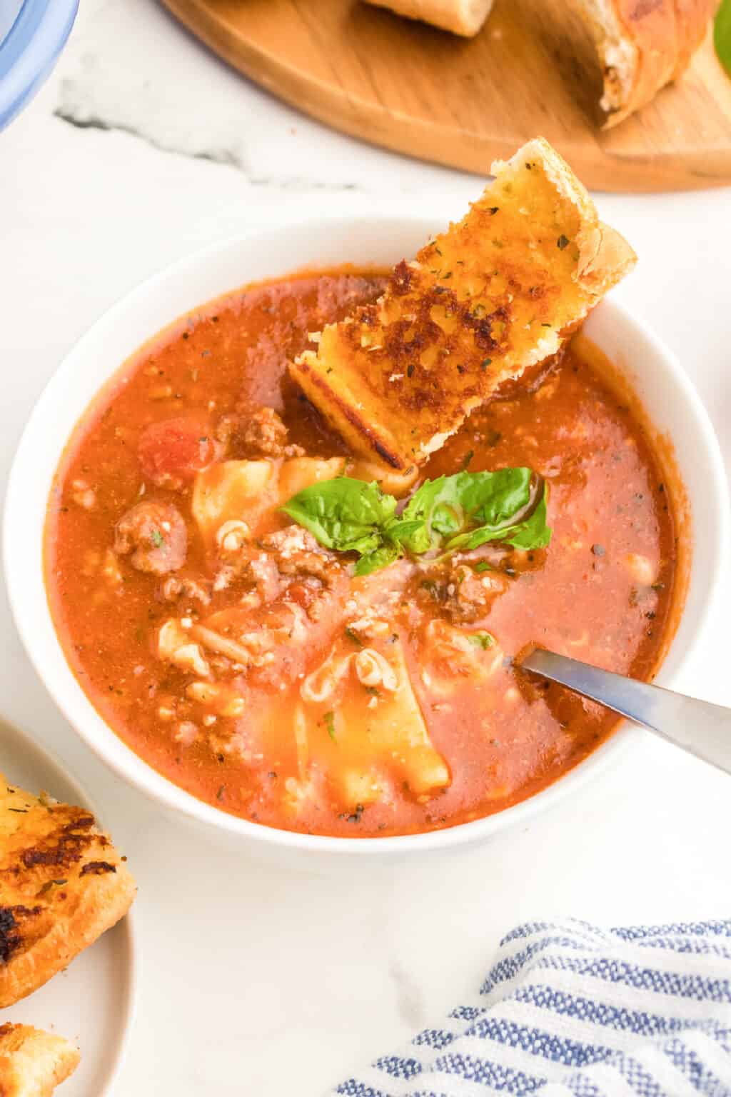 Easy Lasagna Soup - On My Kids Plate