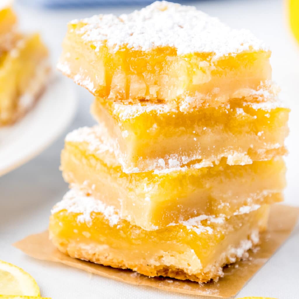 Lemon Bars (With Shortbread Crust!) - On My Kids Plate