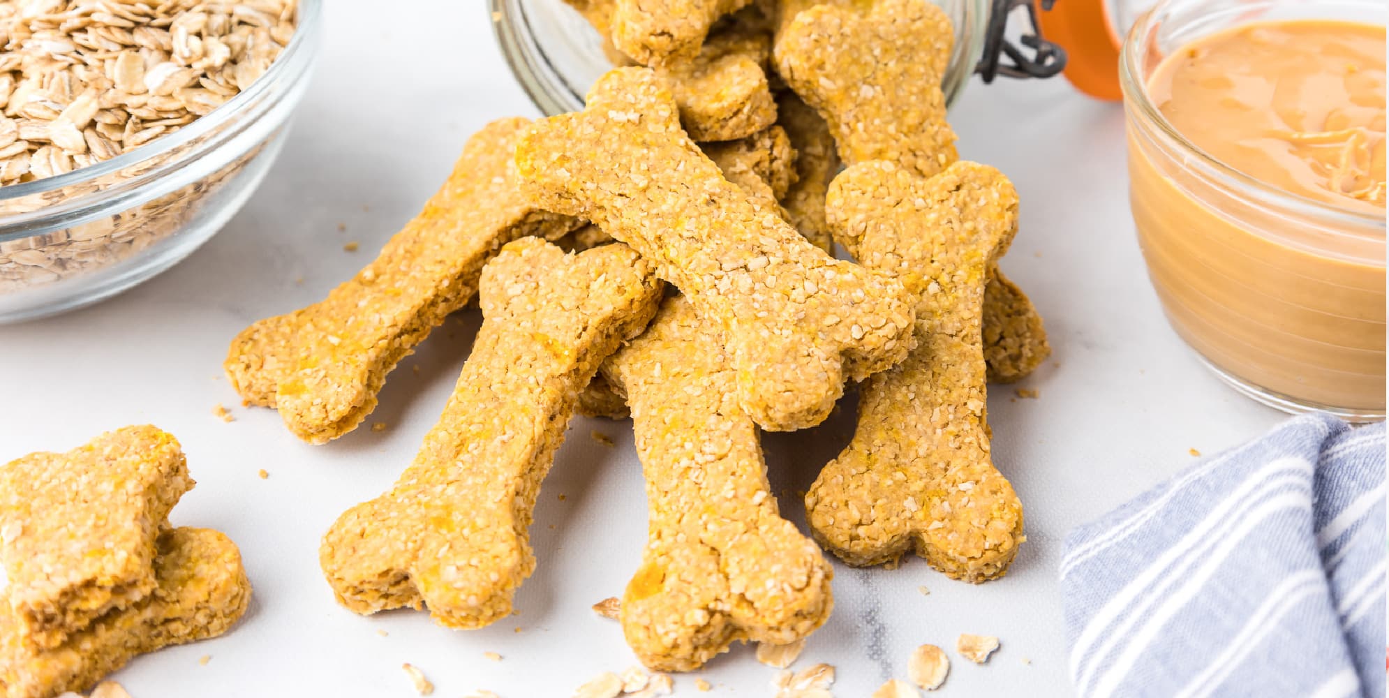 Peanut Butter Cookies For Dogs (3 Ingredients!) - On My Kids Plate