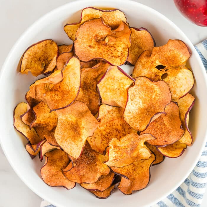 Air Fryer Apple Chips - On My Kids Plate