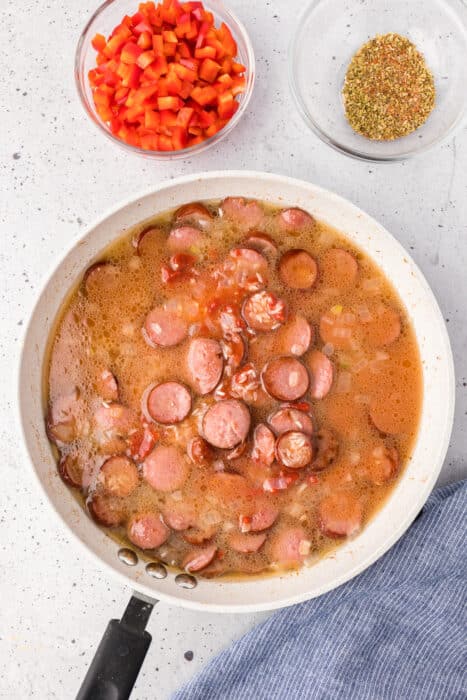 One-Pot Smoked Sausage And Rice - On My Kids Plate