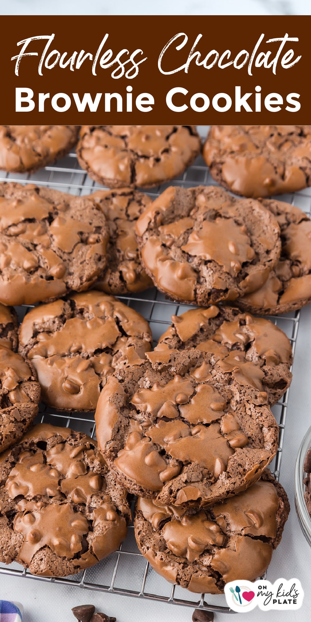 Best Fudgy Flourless Chocolate Brownie Cookies On My Kids Plate
