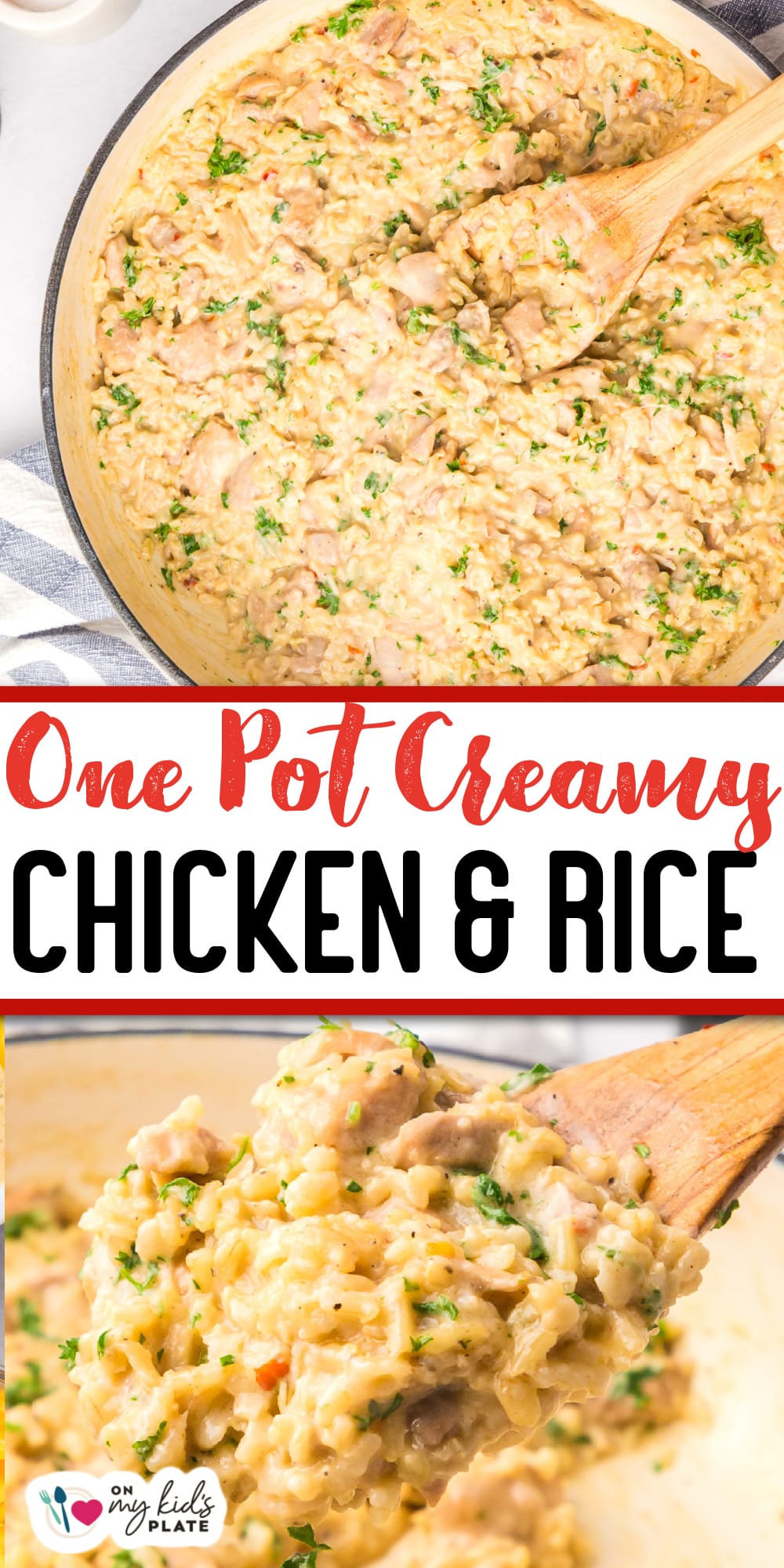 Creamy Chicken And Rice (One Pot!) - On My Kids Plate