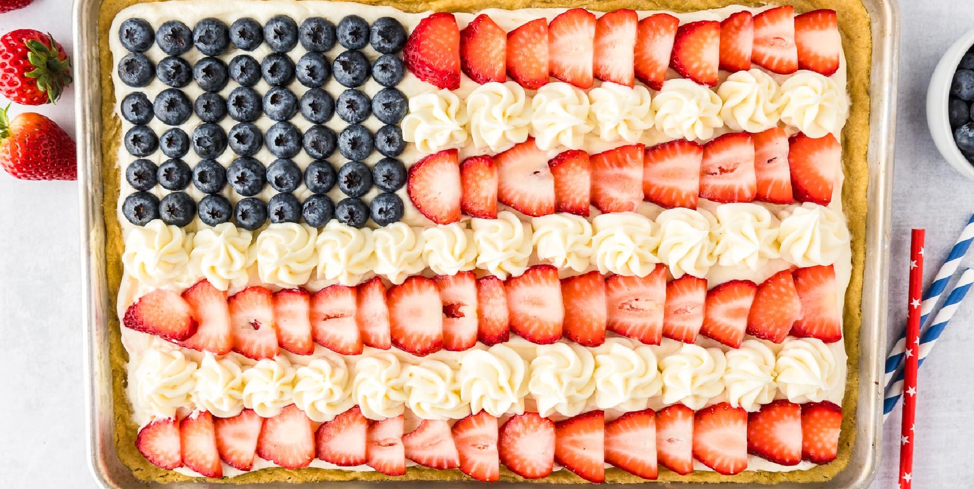 Flag Fruit Pizza